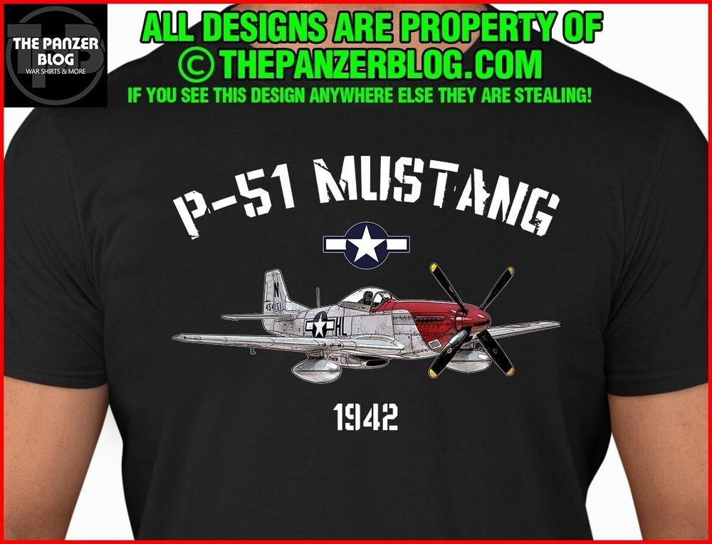 P-51 Mustang T-Shirt WWII US Aircraft Version 2 Unisex T-Shirt XXL