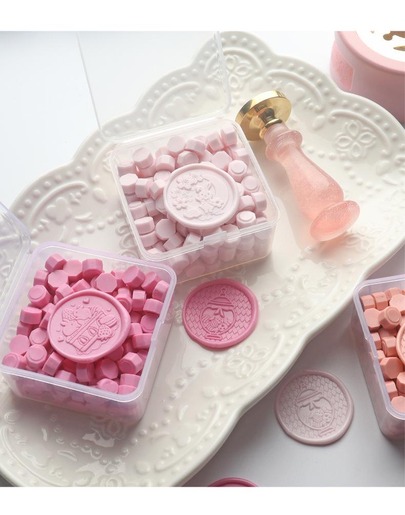 Matte Octagonal Sealing Wax Beads - Ice Cream Color Series for Wedding Invitations