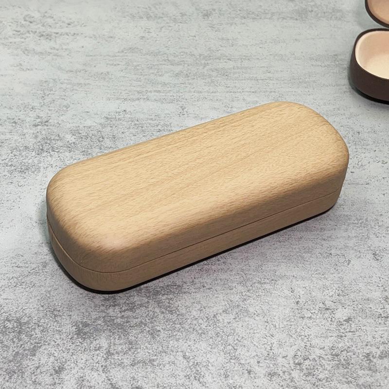 Fashion Waterproof Wood Grain Glasses Box Women Men Portable Reading Glasses Sunglasses Case Eyewear Protector