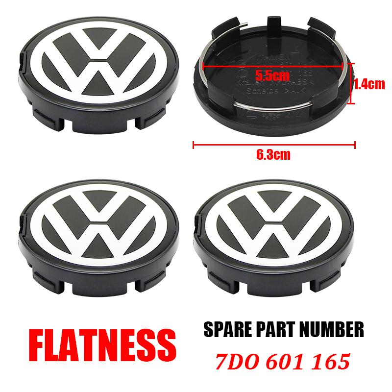 2026 Hot For Volkswagen VW 4pcs VW Wheel Center Hub Caps 56mm 65mm 66m 70mm 76mm Wheel Cover For VW Golf 4 5 6 7 Passat B5 B6 B7