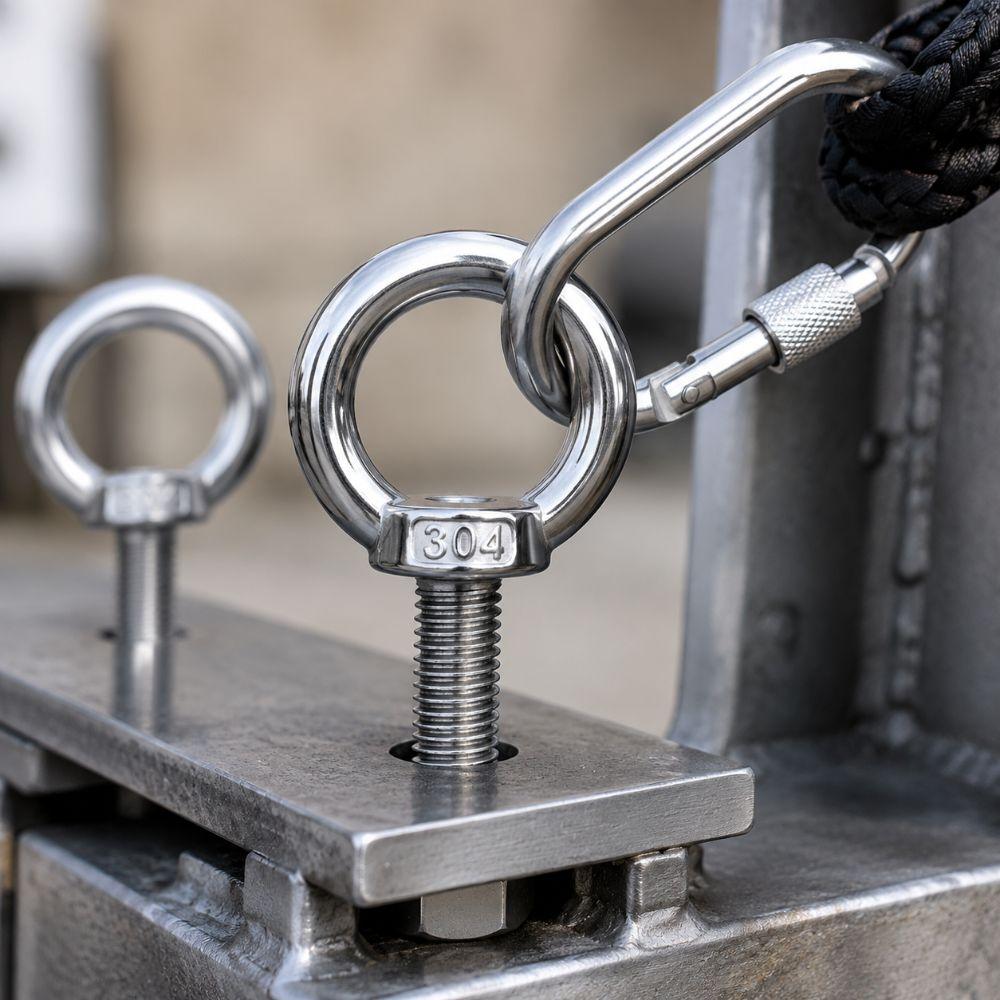 Heavy-Duty O-Ring Extended Bolts 304 Stainless Steel Lifting Bolts Eyelets Lifting, Marine, Etc.