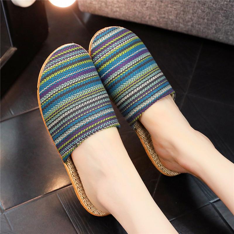 Versatile Non-slip Breathable EVA Sole Linen Fashion Slippers