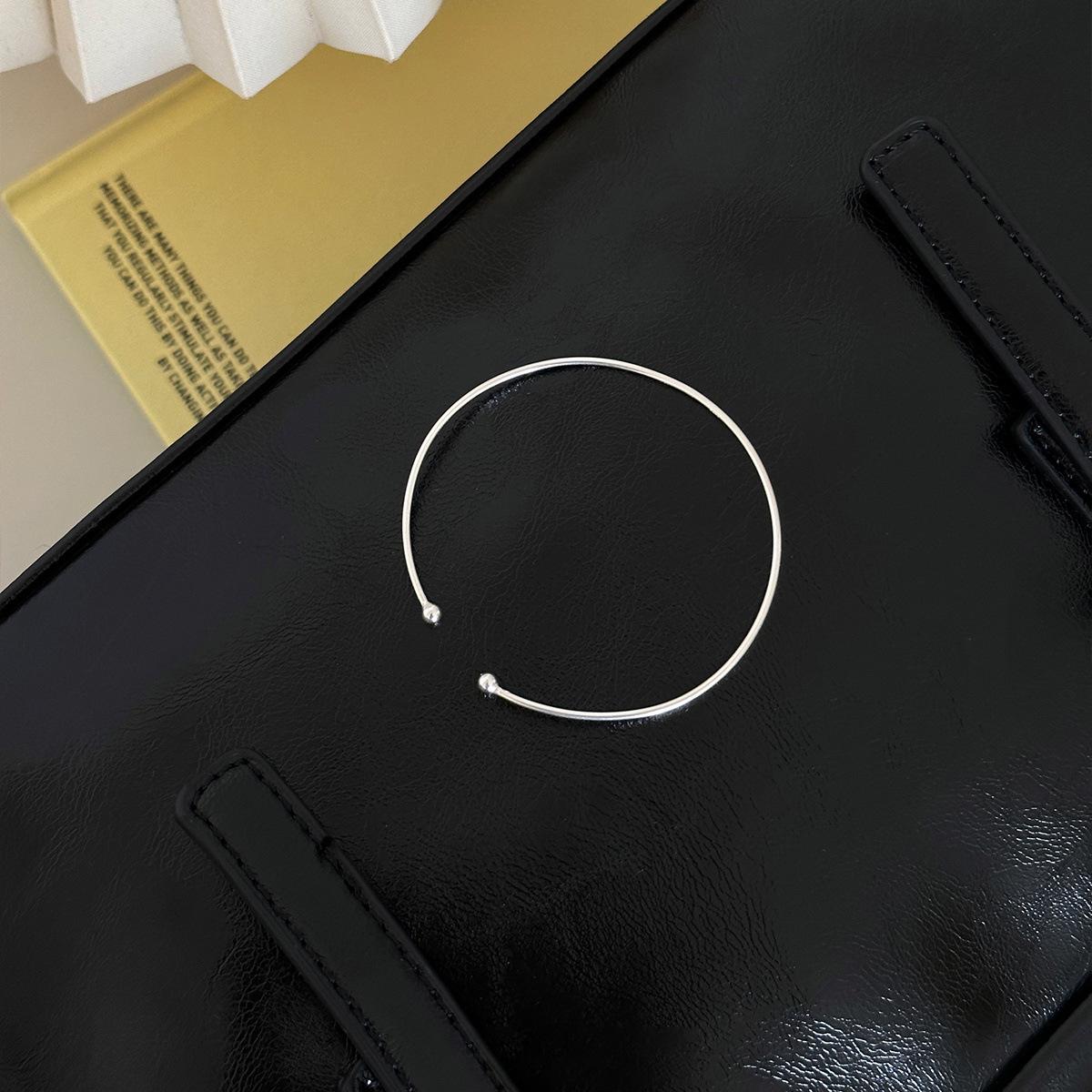 

925 sterling silver fine ring bracelet women s exquisite fashion stacked opening adjustable bracelet simple cold wind jewelry 925 silver