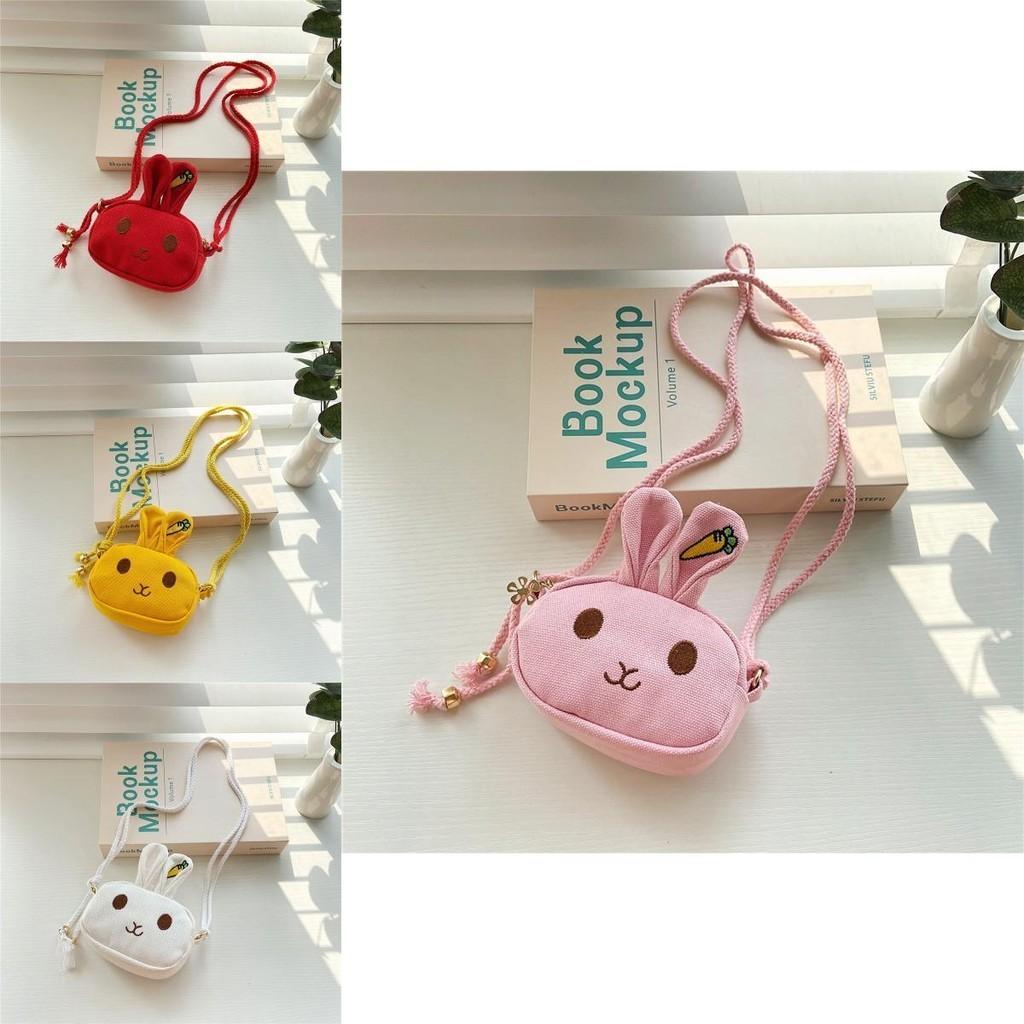 Adorable Mini Canvas Bunny Shoulder Bag For Kids Cute Cartoon Animal Crossbody
