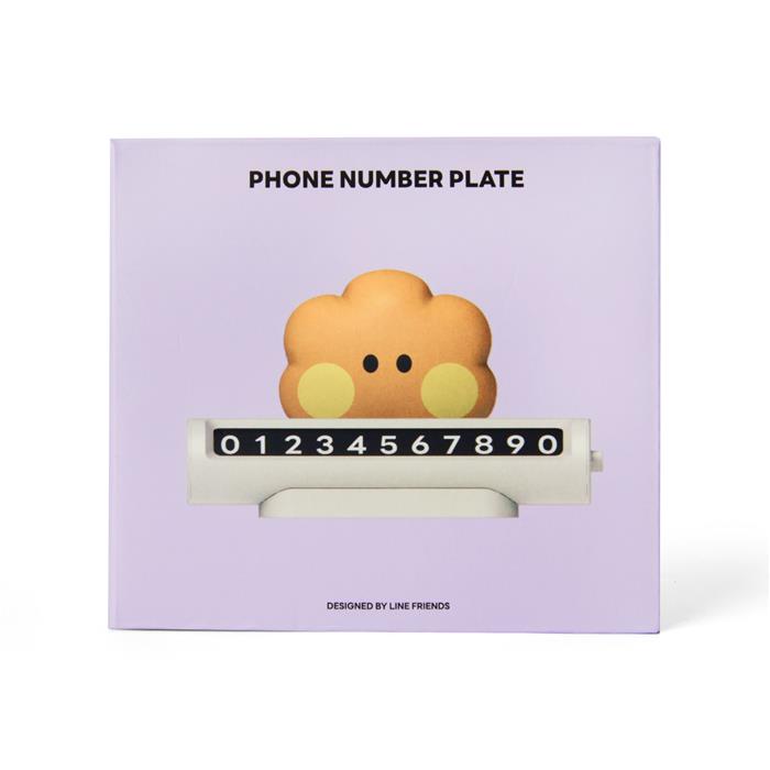 LINE FRIENDS BT21 SHOOKY Minini Car Figure Parking Number Plate