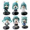 6 PCS Hatsune Miku Q Edition Series Handmade Blind Box Children's Toys Birthday Halloween Christmas Gift Desktop Decoration