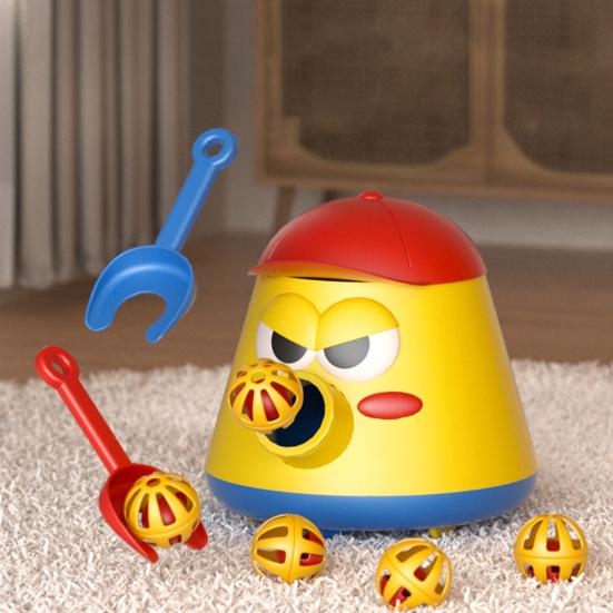 Kids Vacuum Cleaner Toy Set with Push Walker Bell Ball Spade 360 Degrees Rotating Tackle Throwing Game Skill Development Hand-Eye Coordination