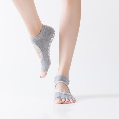 Damen Zehensocken mit offenem Zehen- und Fersenbereich und Anti-Rutsch-Sohle