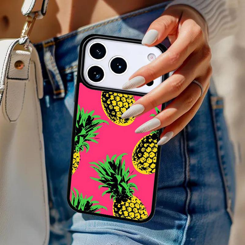 Summer Pineapple Phone Case For iPhone 17 Air 14 15 13 12 Max Cover For Apple 16e 11 Pro Max Plus Coque