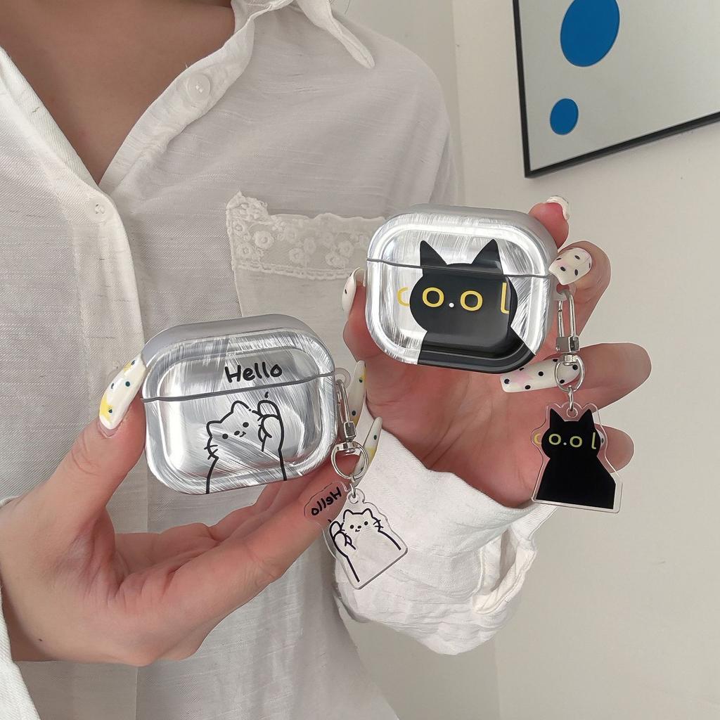 Imd feather cat is suitable for Apple Airpodspro1 earphone protective case cover 1pro second and third generation earphone case.