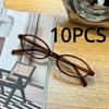 10Pairs Vintage Small Oval Glasses Girls Y2K Style Red Green Frame Glass Eyewear Decorative Outdoor Anti-blue Eyeglasses Gifts