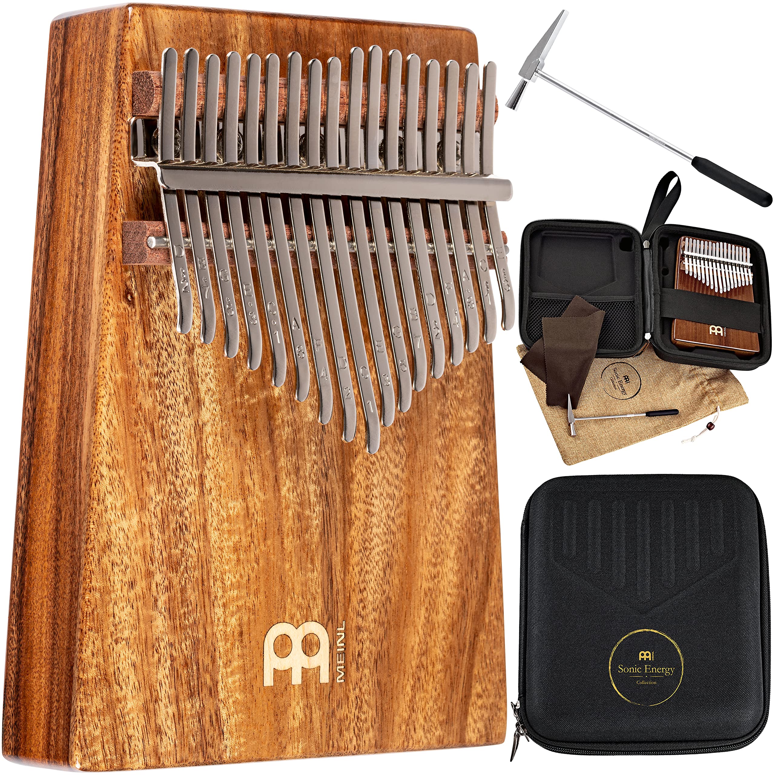 

MEINL Sonic Energy Collection Kalimba Soundhole, Acacia, 17 Keys, C Major Scale, KL1705H (Includes Case, Bag, Cloth, and Tuning Hammer)