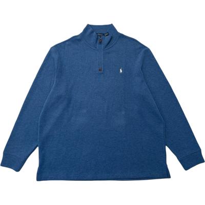 Polo Ss26 Logo Embroidered Half-Zip Stand Collar Long Sleeve Sweatshirt Men Sweatshirt 710635035-066