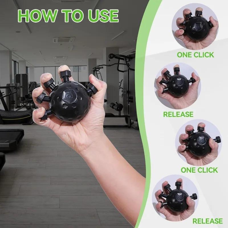 Carpal Expand Exerciser Finger Hand Gripper Set Massage Ball Adjustable Hand Grip Strengthener Forearm Grip Strength Trainer