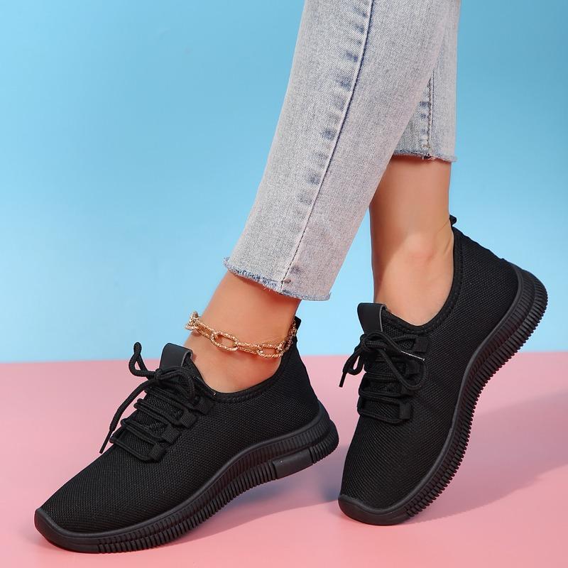 2025 summer Women's Breathable Non-slip Platform Fashion New Casual  Shoes for WomenShoes Korean Running Shoes Black Sneakers