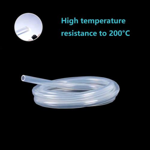 LIKENNY Silicone Tube 4mm x 6mm Air Hose Weatherproof Heat Resistant Clear Tube Silicone Hose Water Pipe Flexible Transparent Length 3M (4mm*6mm 3M)
