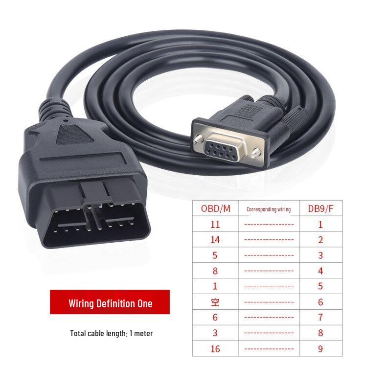 Car OBD Male to 6 DB9 Female RS232 Diagnostic Cable