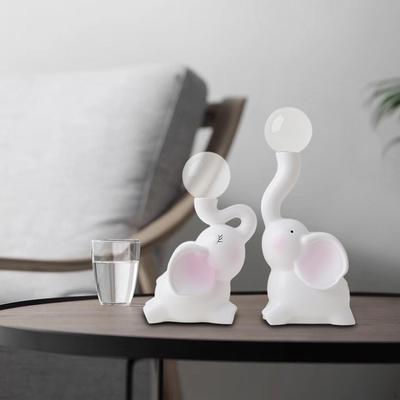 2 estatuas de elefante, esculturas, decoración moderna para el hogar, centro de mesa, obra de arte, adorno, figura de resina