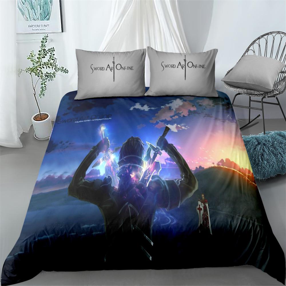 

Memorable Game Comforter Cover Collection UK Twin Size Size Double Size King Size US Twin Size Full Queen Size Sword Art Bed Linen Collection EU single(135x200cm)