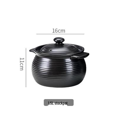 ZISIZ Double-Handle Threaded Soup Pot