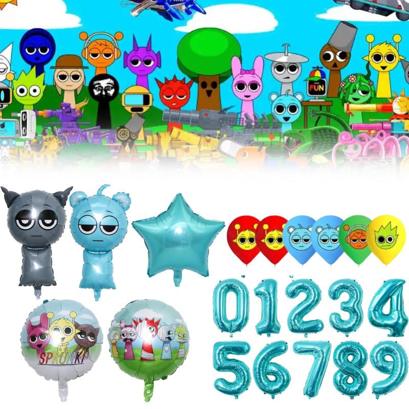 Foil Sprunki Cartoon Balloons Colorful Wedding Festival Birthday Decoration
