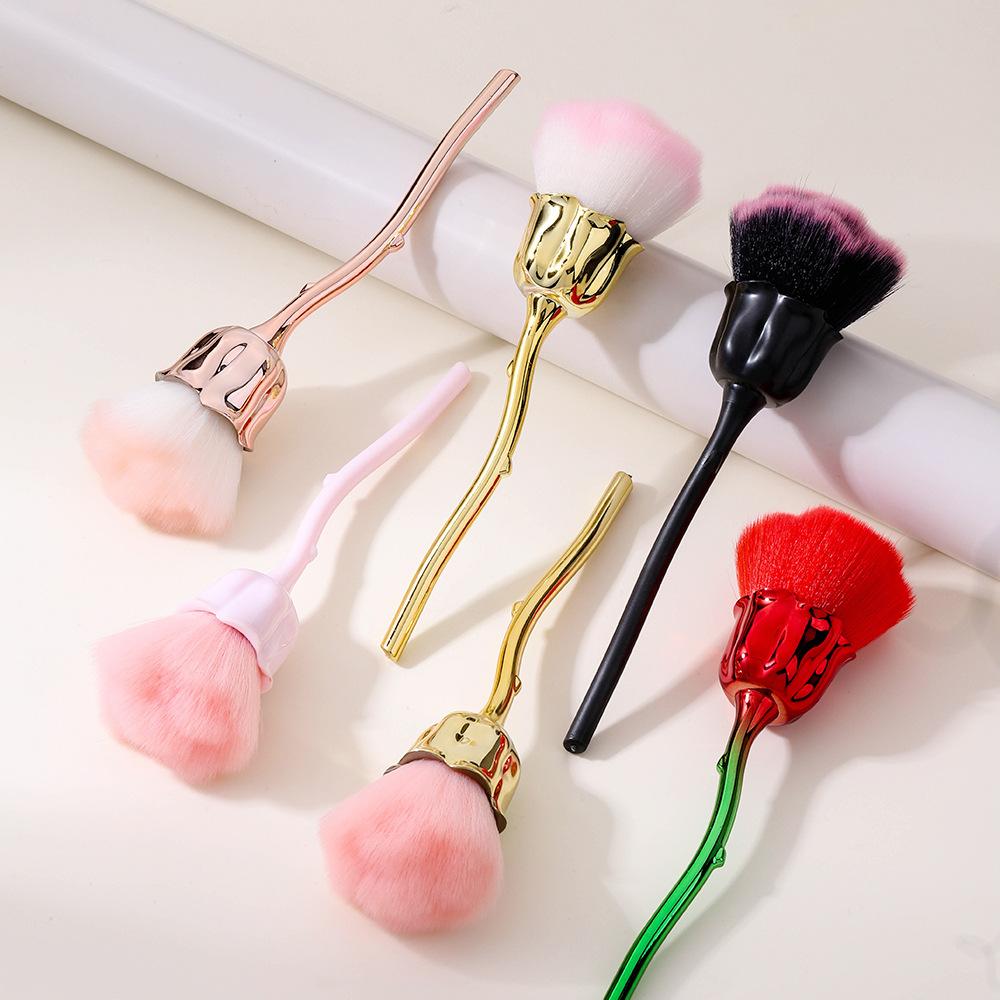 Nail Art Rose Brush Nail Art Dust Brush Soft Bristle Brush Various Colors Optional Nail Art Tool Cleaning Brush