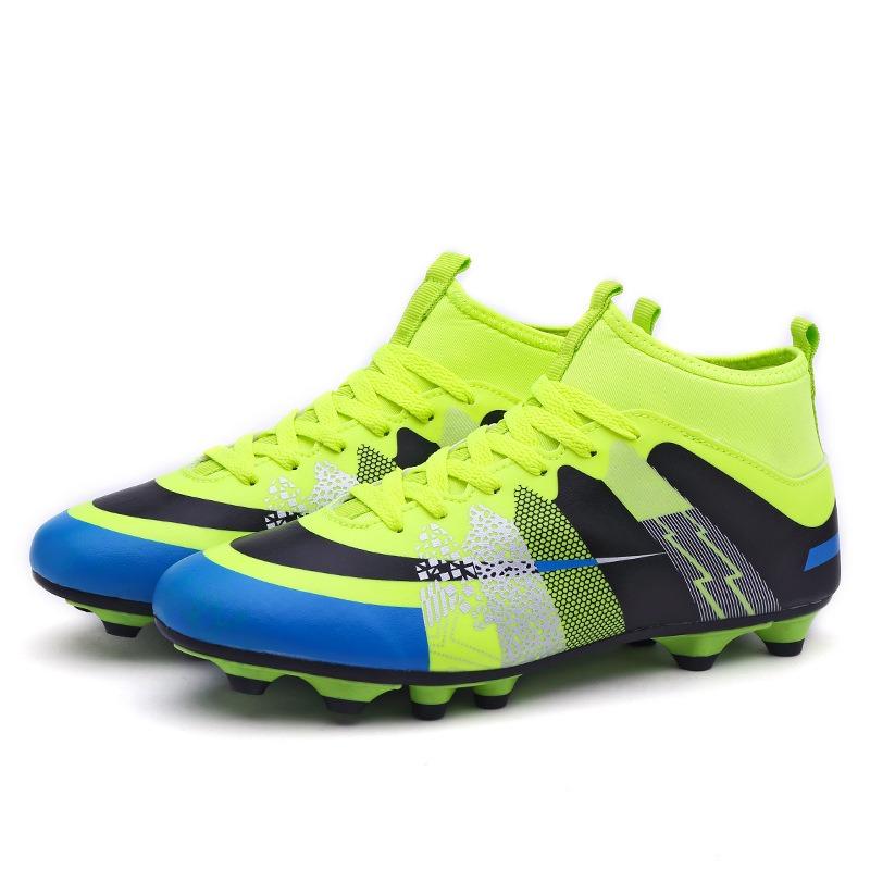 Hohe Fußballschuhe Kinder Jugend Lange gebrochene Nägel Fly-Woven Trainingsschuhe für Grund- und Sekundarschüler Wettkampfschuhe