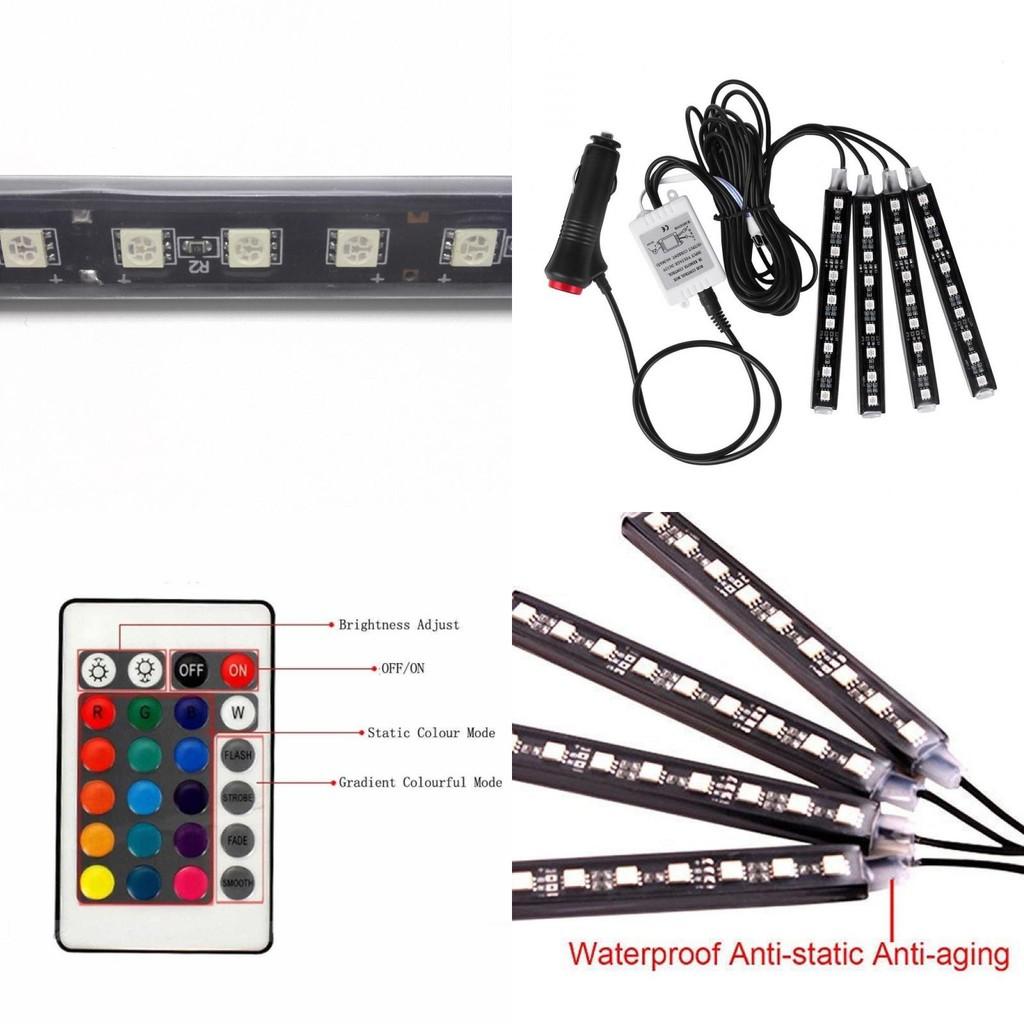 Vibrant Led Car Interior Atmosphere Lights Sound-activated Footwell Decoration