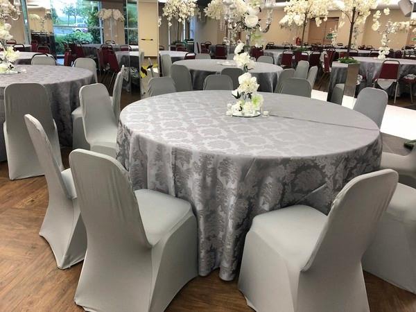 Grey Chair Cover Premium Banquet