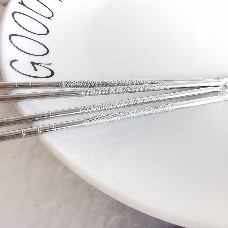 Double-ended Blackhead Remover Tool: Needle & Spoon Extractor