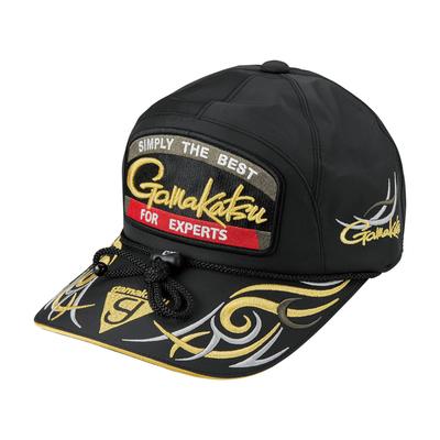 Gamakatsu Fishing Cap Size GM9112 (Patch) Black/Gold, L,