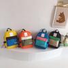 Stylish Korean Color-block Mini Backpack For Boys And Girls In Vibrant Colors