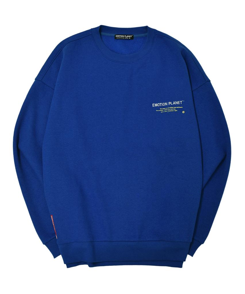 EMOTION PLANET In The Area Brushed Fleece Sweatshirt (Blue)