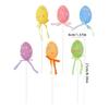 6Pcs Small Colored Foam Eggs with Stick For Festival Celebration Vase Arrangement and Basket Fillers And Art Craft
