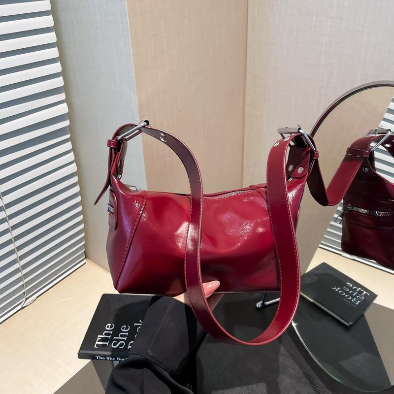 Color Simple Solid Women Casual Pu Leather Shoulder Bag For Daily And Commuting
