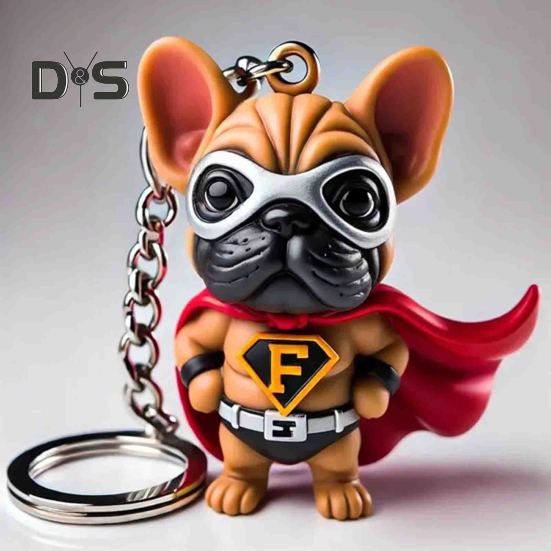 Llavero con colgante de cachorro, de resina acrílica, para bolso de coche, compacto, portátil, versátil, resistente y duradero.