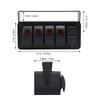 DC 12-24V 4 Gang Rocker Switch Panel with PD Type C QC3.0 USB Charger Waterproof Universal Fit for Car Truck Boat RV UTV ATV
