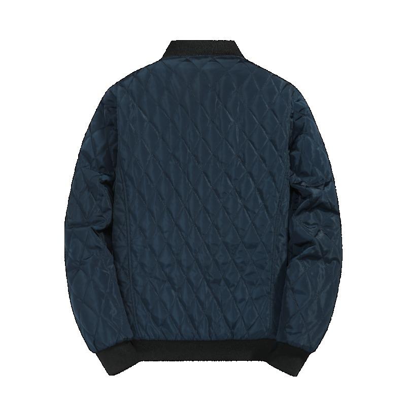 Solid Color Zipper Pocket Cardigan Autumn and Winter Men's Baseball Collar Jacket Fashionable Casual Top