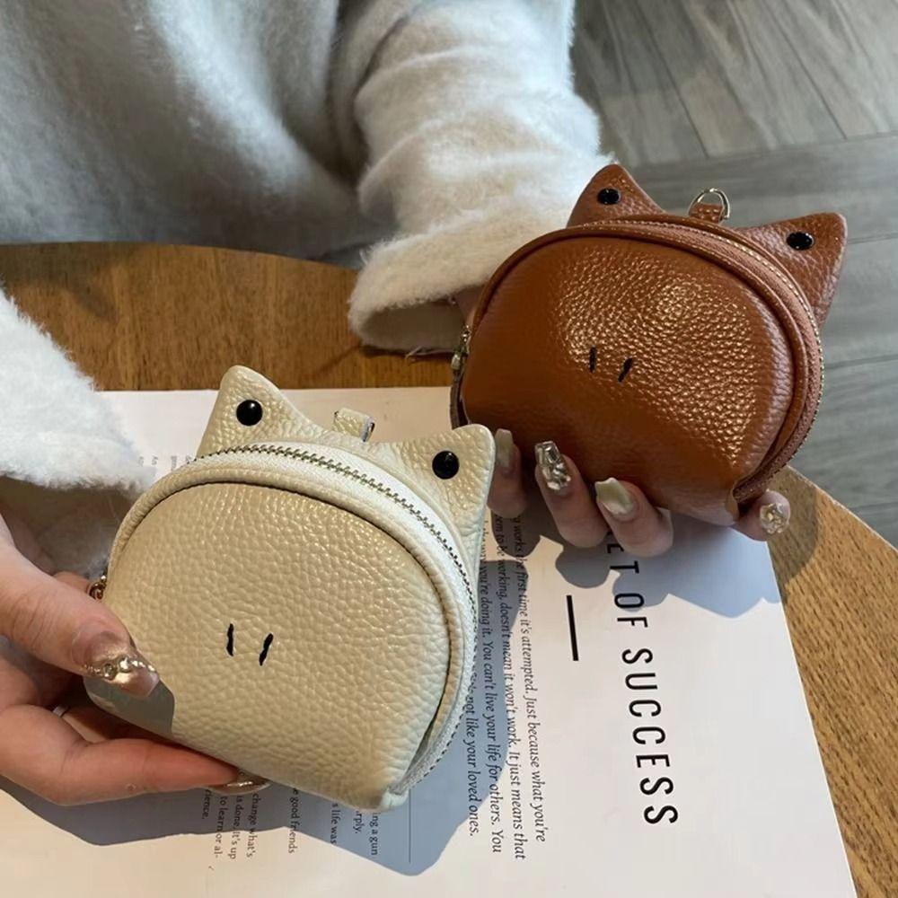 Fashionable Key Storage Small Bag Zipper Women's Leather Frog Coin Purse Storage Card Bag  Coin