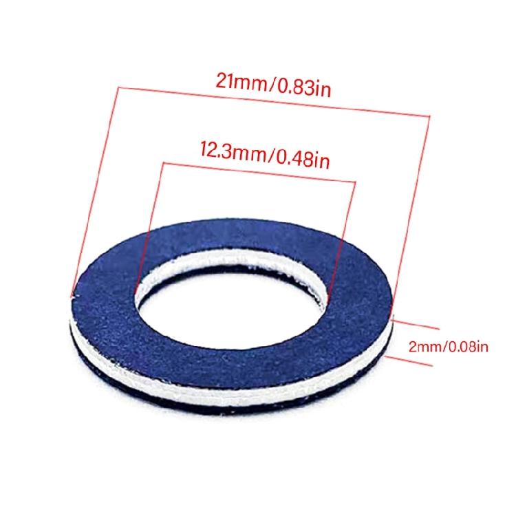 Set of 10 Oil Change Sealing Washers Wear Resistant Engine Oil Drain Plug Seal Washer Oil Pans Gasket for Vehicle