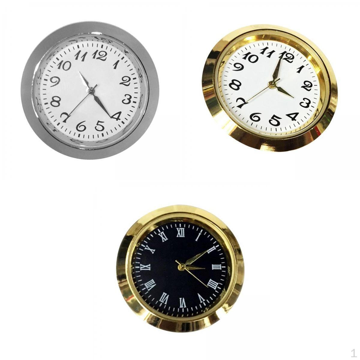 

3x 1-7/16 Inch Clock Insert, Fit Diameter 1-3/8 Hole, With Numerals, Face, Easy to Read,