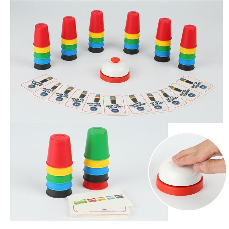 Speed Stacking Cup Plastic Card Game Family Outdoor Indoor Speed Challenge Training Party Desktop Fun Toys Children's Toys