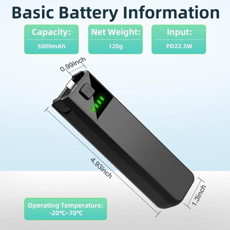 High Capacity 5000mAh Camera Battery Handle Grip With 22.5W Rapid Charging Builts In Safety Function For Extended Shoot