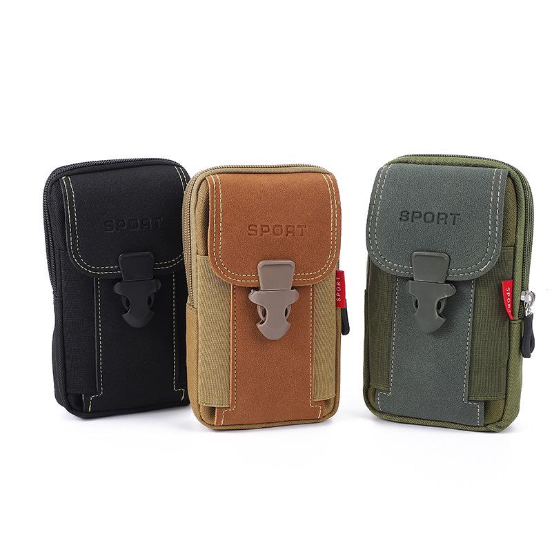 New Men's Multifunctional Waist Bag with Belt Loop - Convenient Outdoor, Horizontal & Vertical Phone Holder