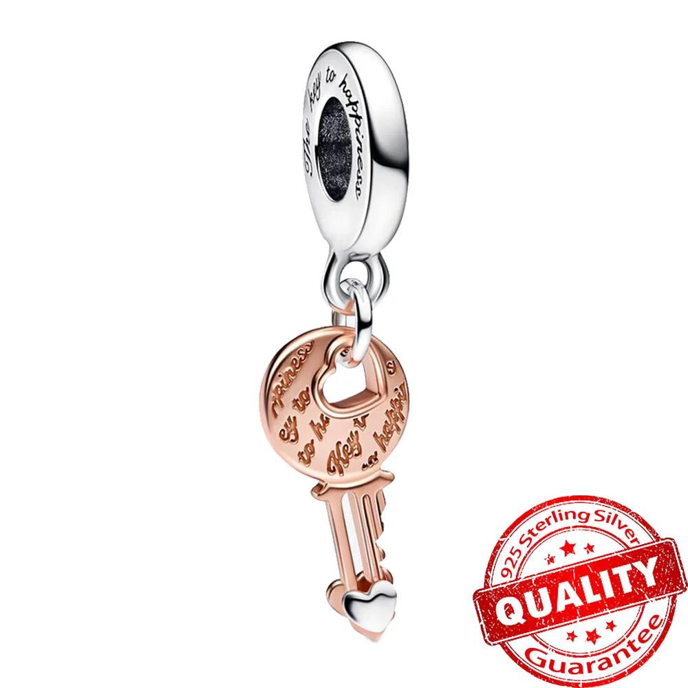 Rose Gold Copper Heart Shaped Bell Charm Fit Original Bracelet Infinity Mom Heart Pendant For Girls Jewelry Gift