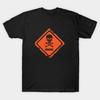 Unisex Mode T-shirt Gevaarsbord Print T-shirt Grote Maten S-5XL T-shirt 100% Katoen Tops Ronde Hals Korte Mouw T-shirts