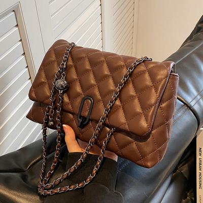 Premium Texture Bag Women's Autumn and Winter New Trendy Fashion Diamond Chain Bag Niche Women's Shoulder Messenger Bag