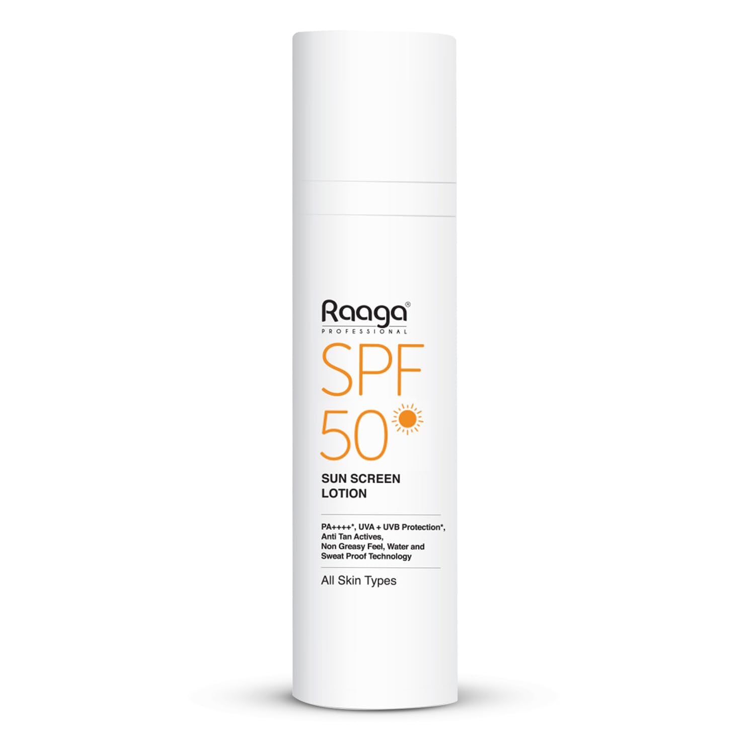 

Raaga Professional Сонцезахисний лосьйон SPF 50 PA++++ Захист UVA UVB Нежирний Водостійкий 55 мл