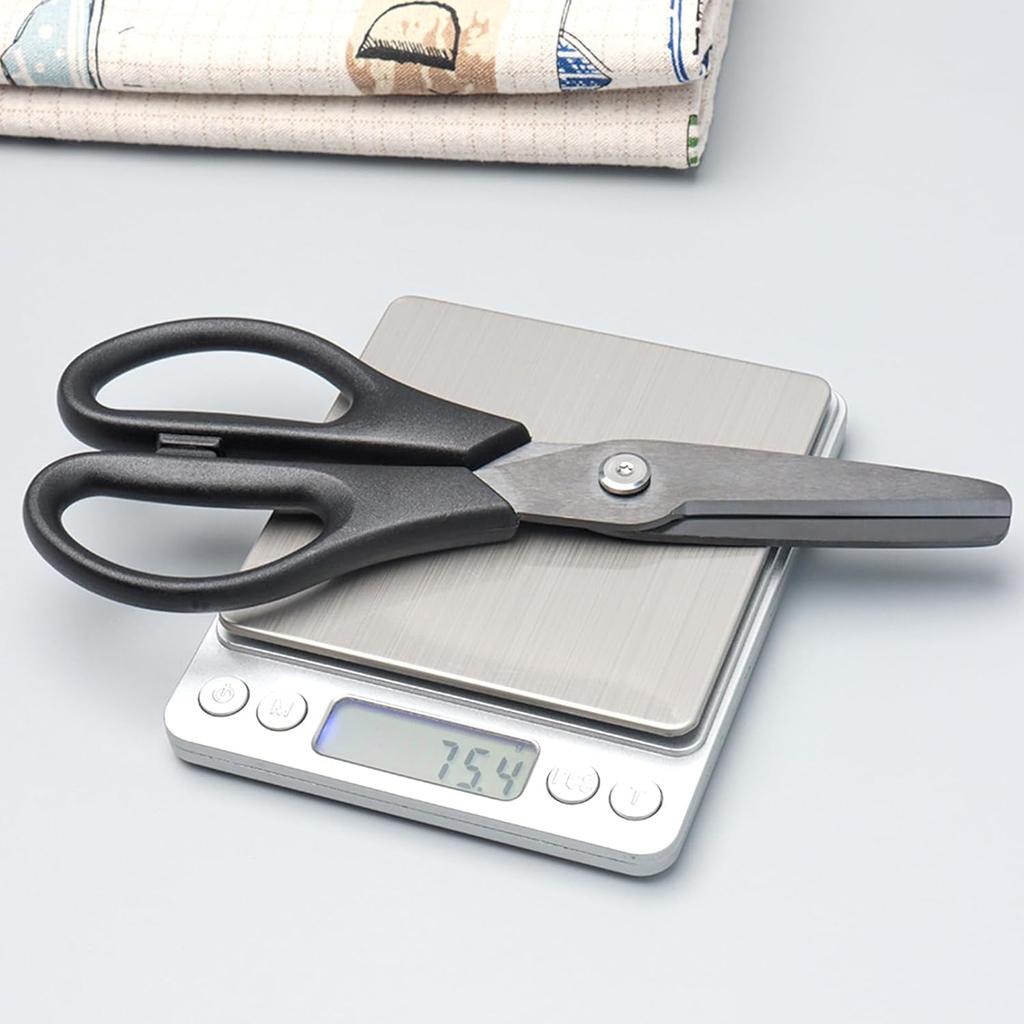 NatSumeBasics Black Ceramic Scissors 8" Kitchen Scissors Blade Metal Free Lab Scissors Safety Healthy Office Classroom Cooking Shears