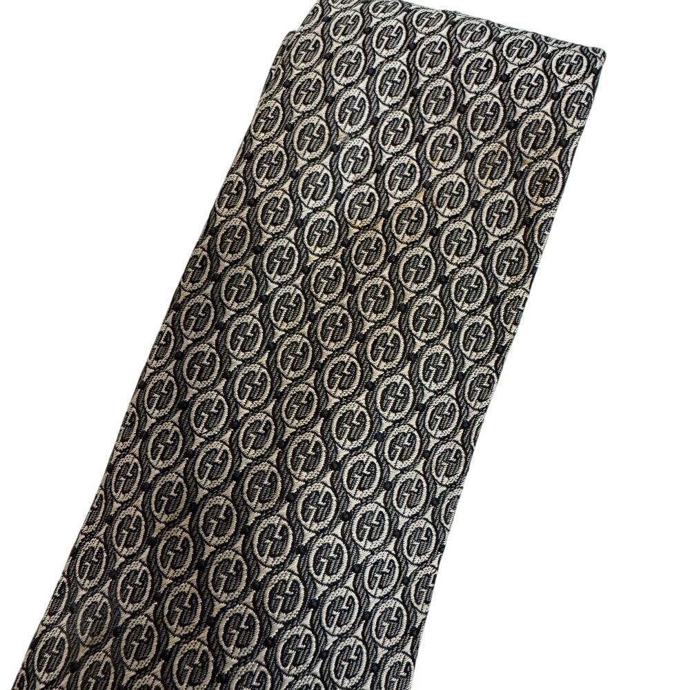 GUCCI GG pattern silk tie black silk Used